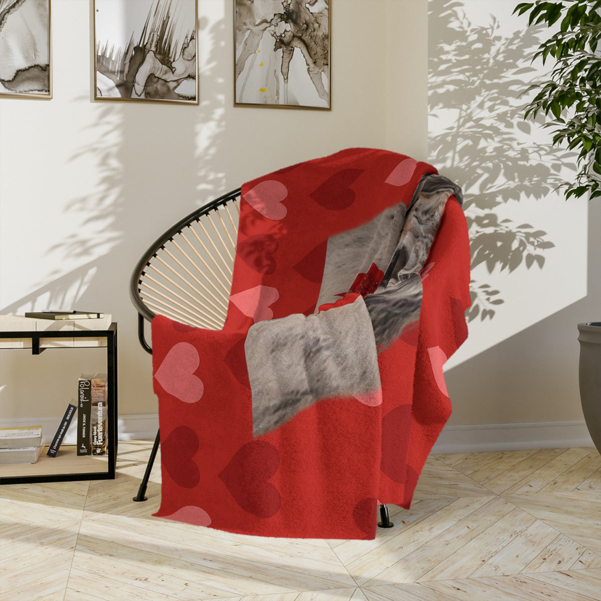 Cupid's Companion English Setter Velveteen Microfiber Blanket