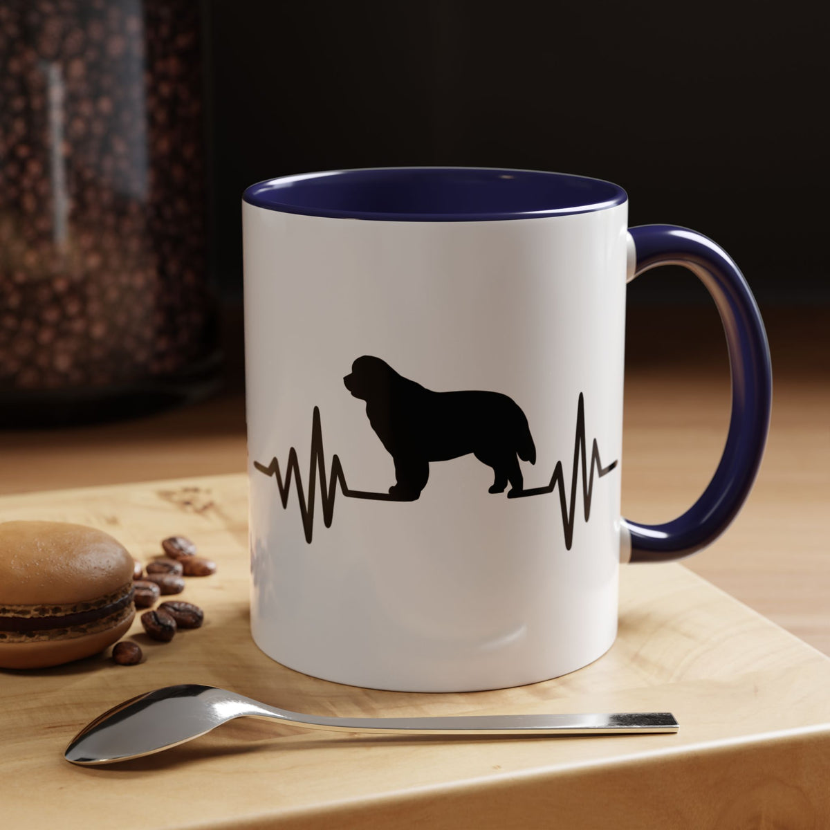 My Heart Beats For Newfies 2-Tone Coffee Mug