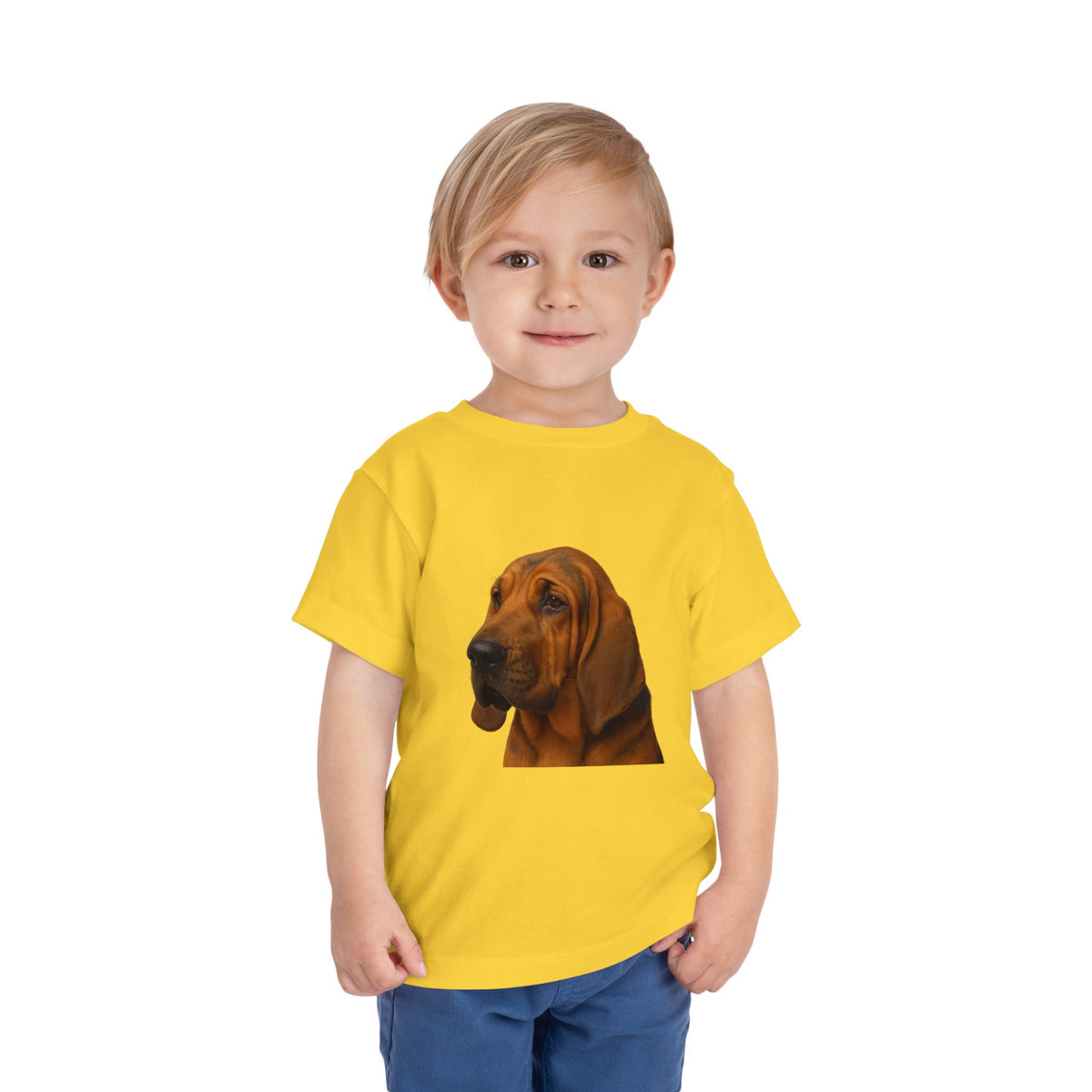 Bloodhound Head Toddler Unisex Short Sleeve Crewneck Tee