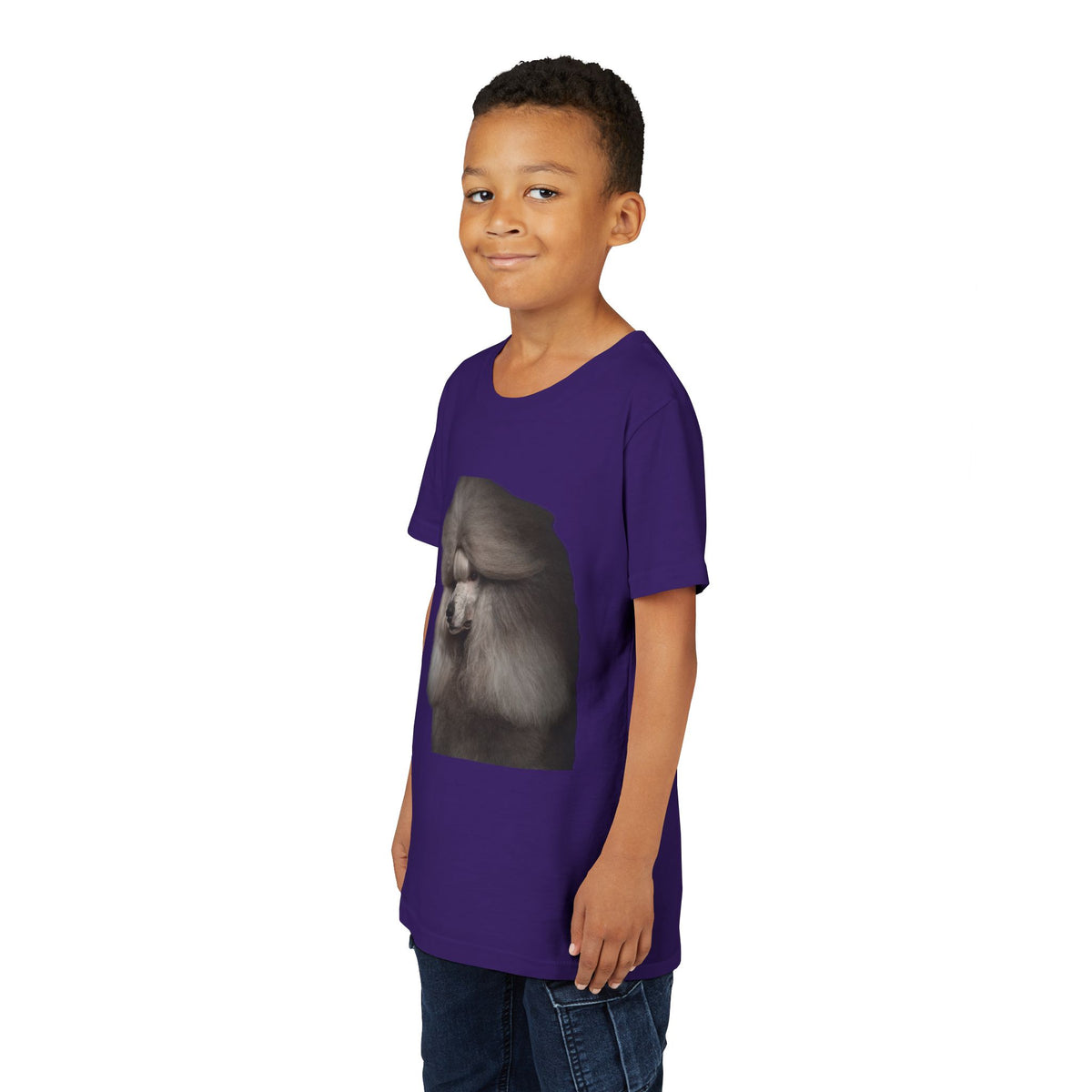 Poodle Head Youth Unisex Short Sleeve Crewneck Tee