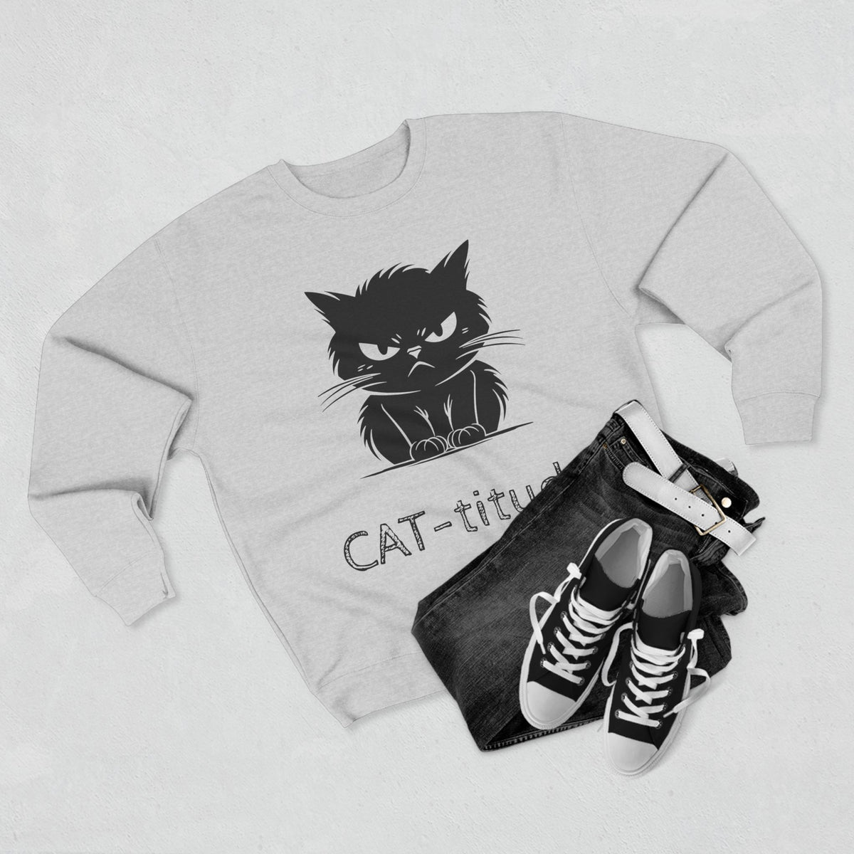 CAT-titude Unisex Crewneck Sweatshirt