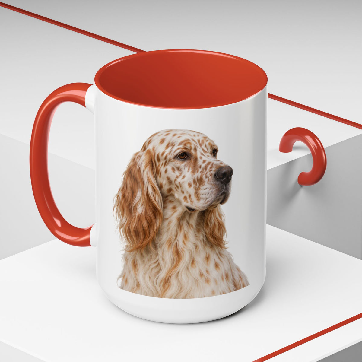 English Setter Head 2-Tone Coffee Mug