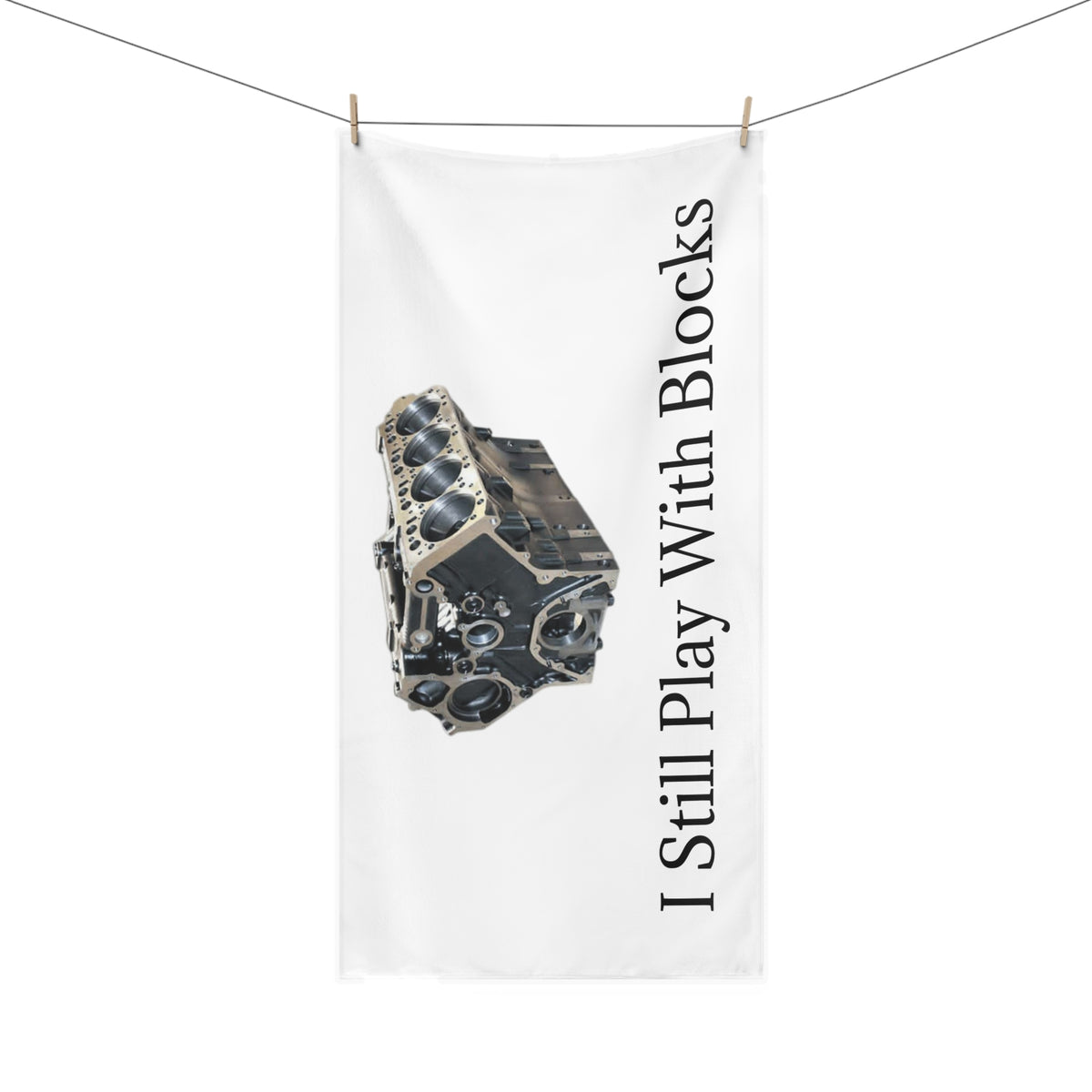 Play With Blocks Mink-Cotton Beach Towel