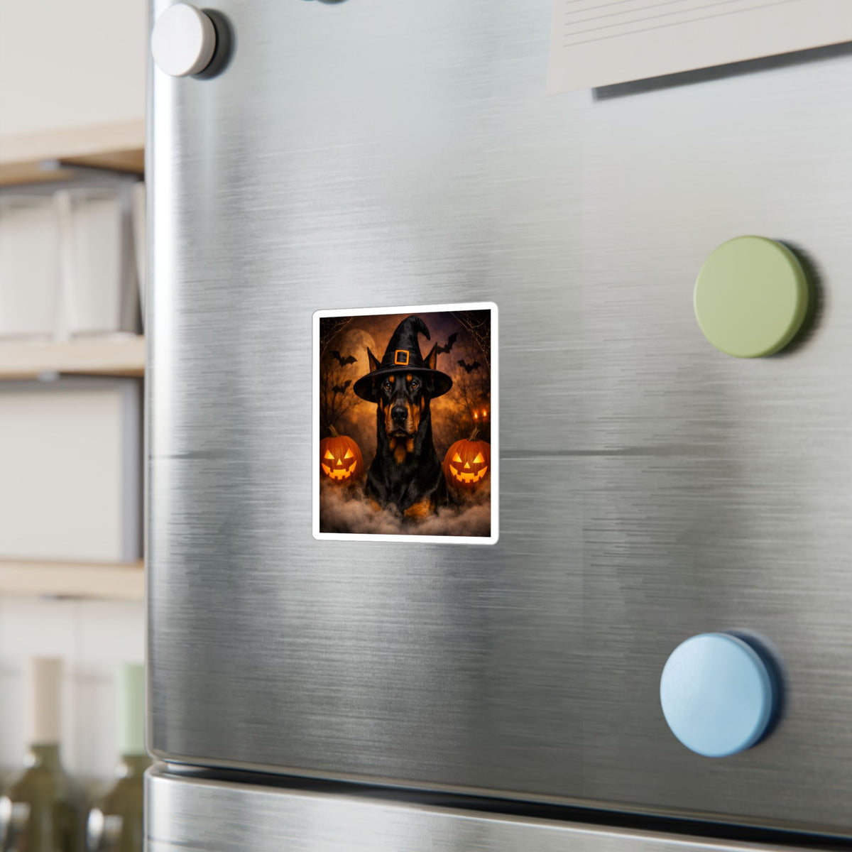 Witch Hat Pack Doberman Vinyl Decal