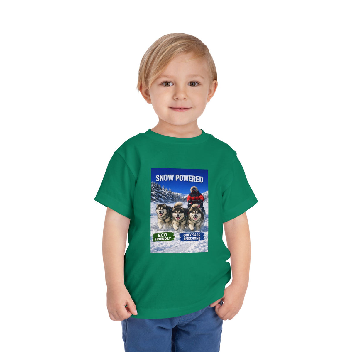 Snow Powered Toddler Unisex Short Sleeve Crewneck Tee