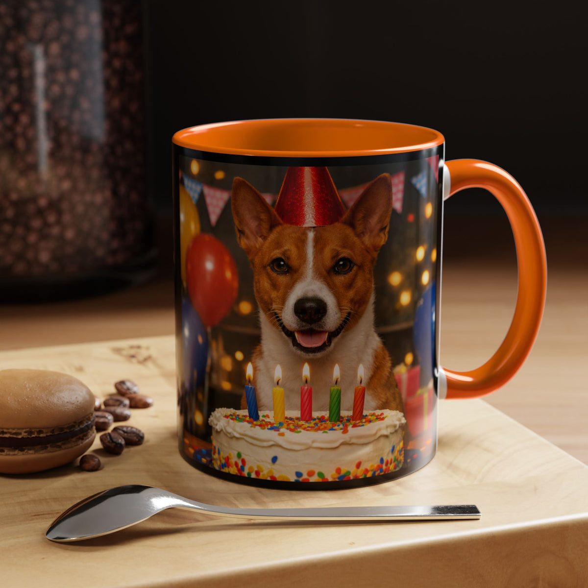 Birthday Buddy Basenji 2-Tone Coffee Mug