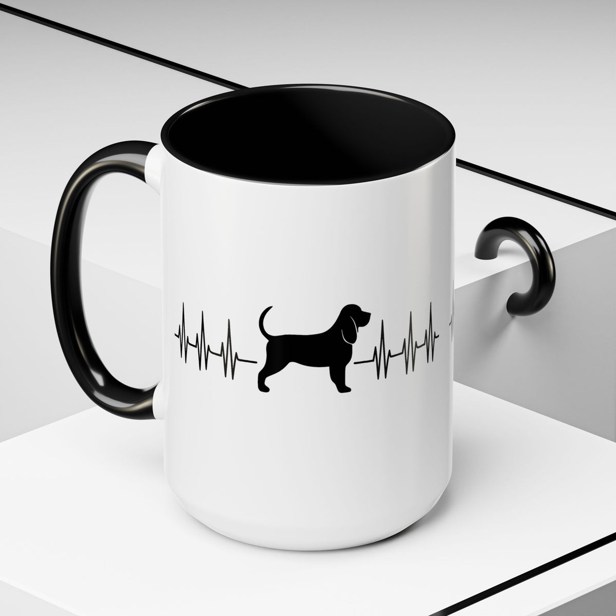 My Heart Beats For Bloodhounds 2-Tone Coffee Mug