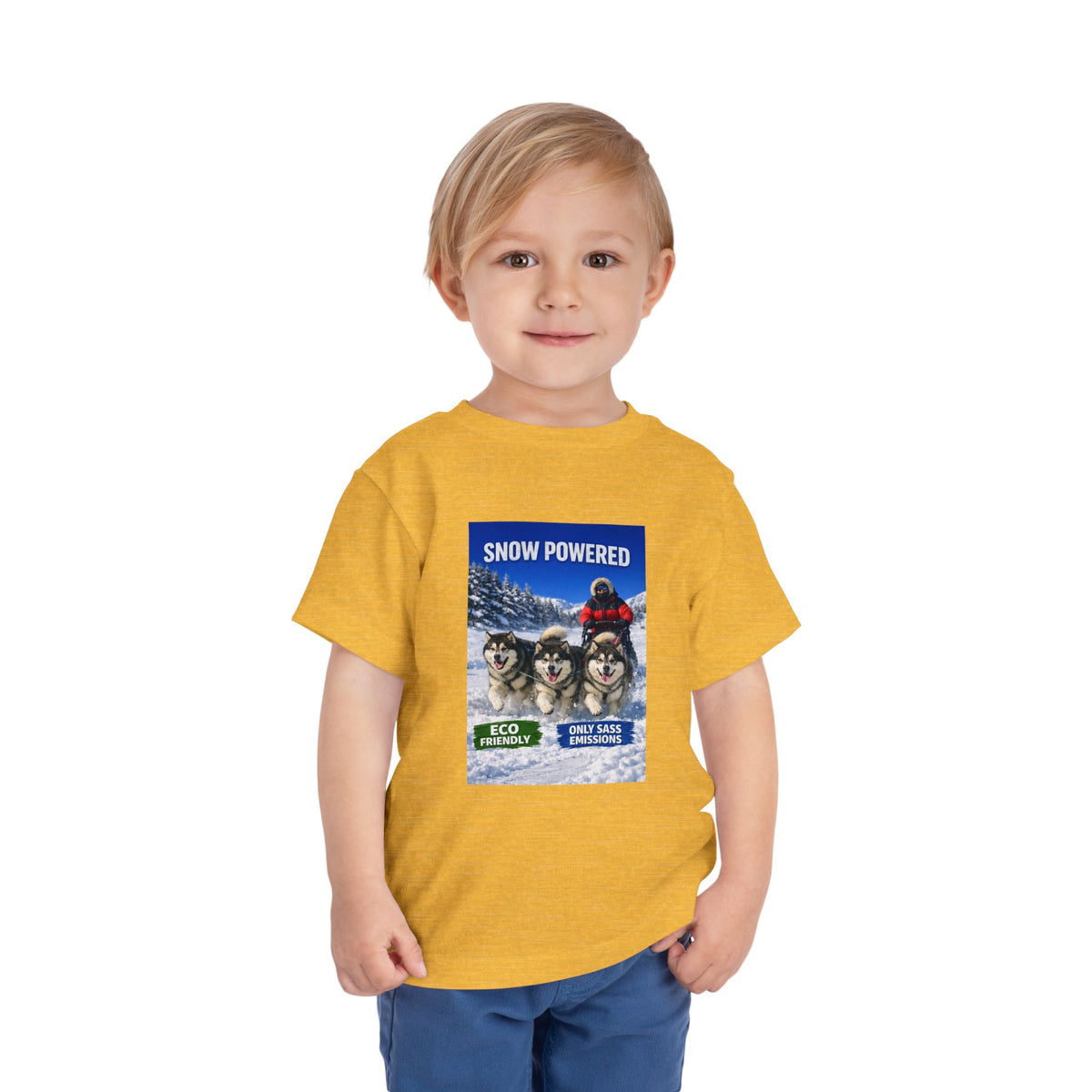 Snow Powered Toddler Unisex Short Sleeve Crewneck Tee