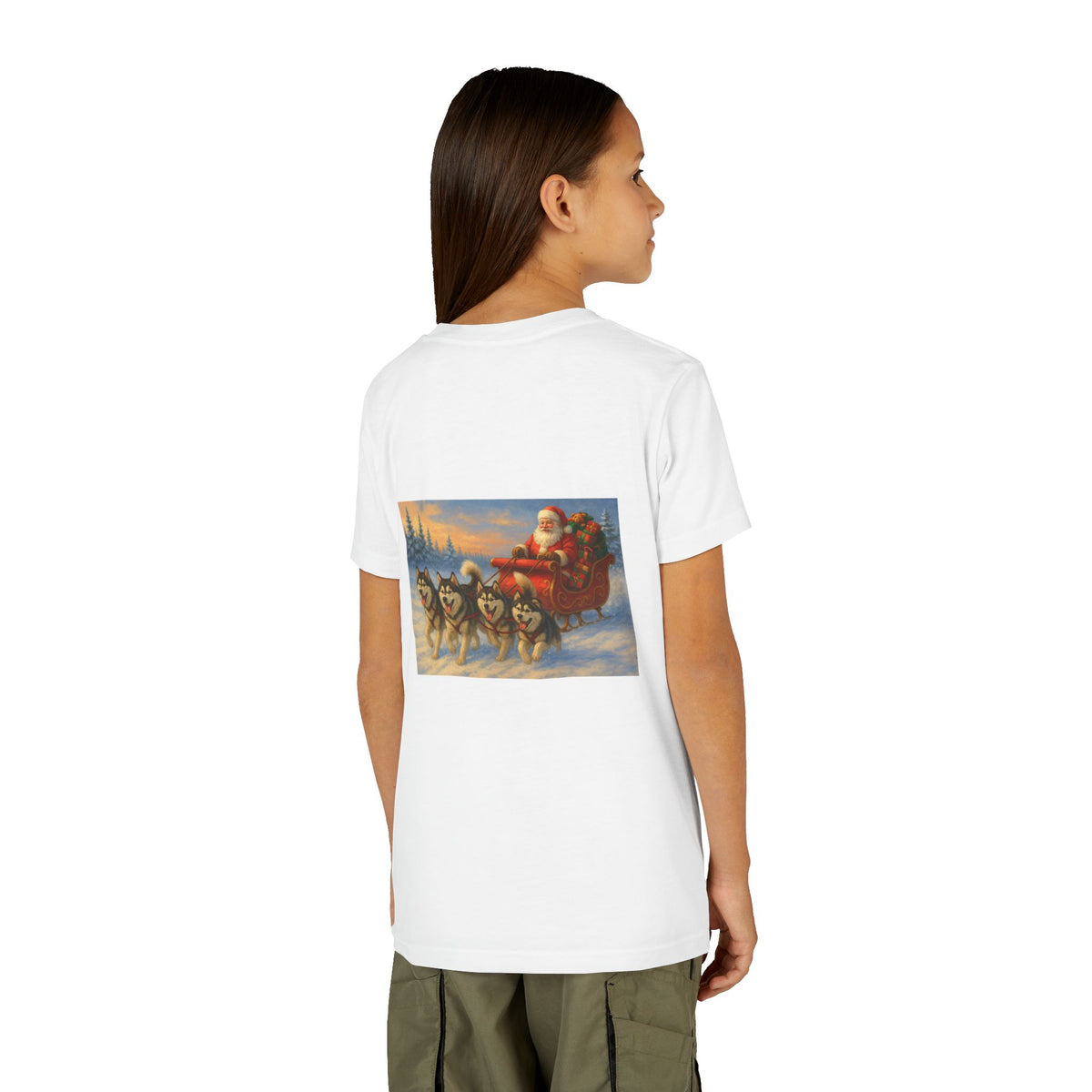 Dashing Through The Snow Youth Unisex Short Sleeve Crewneck Tee
