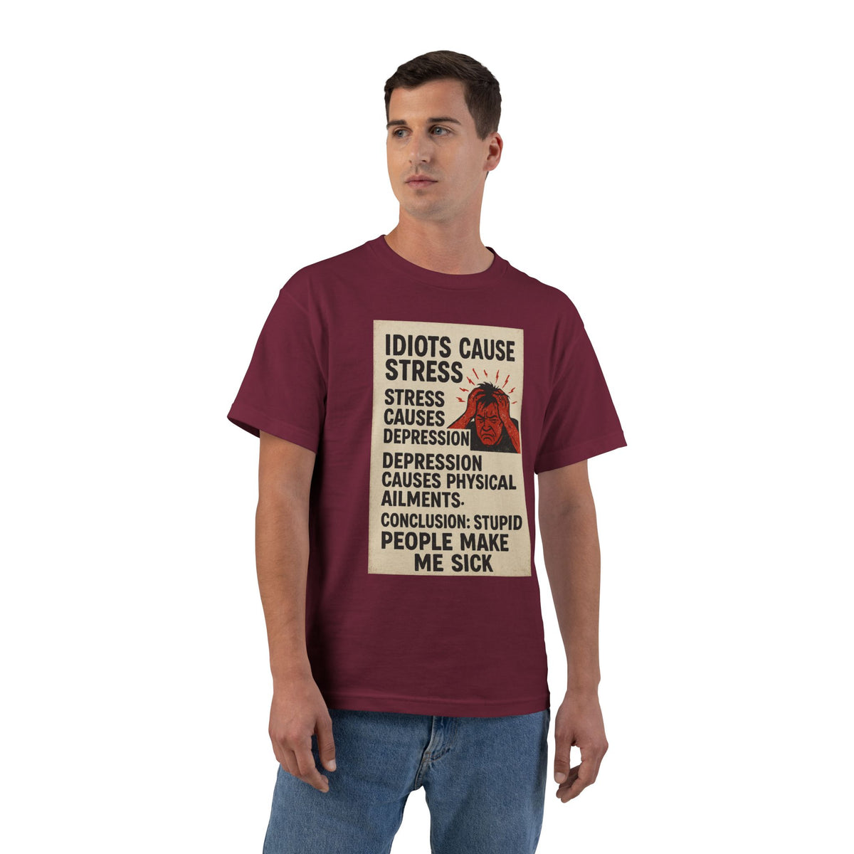 Stupid People Men's Short-Sleeve Crewneck Tee