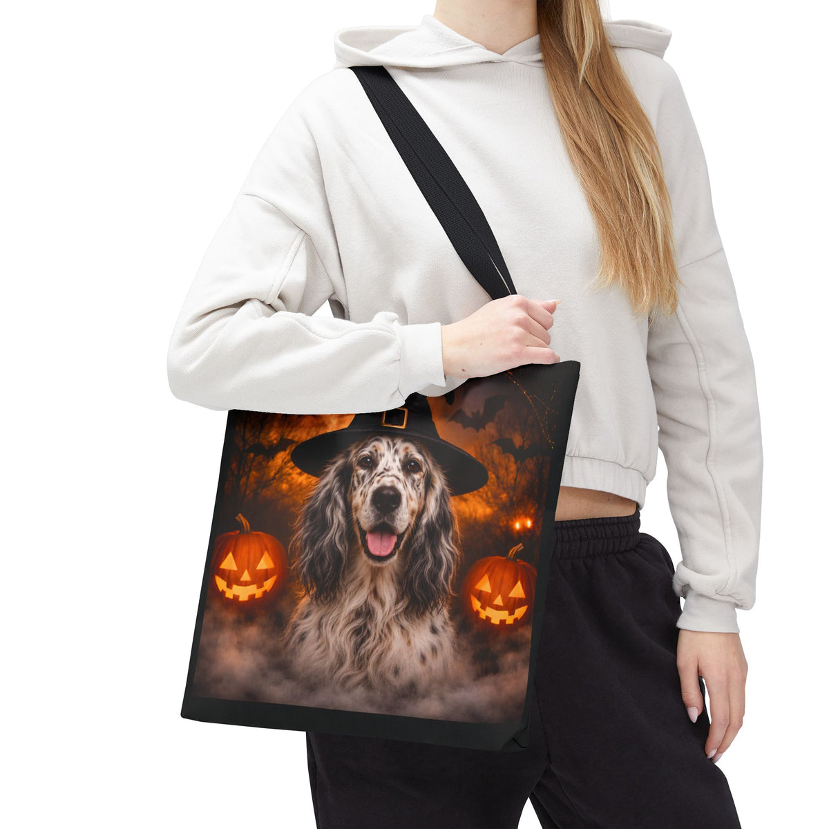 Witch Hat Pack English Setter Tote Bag
