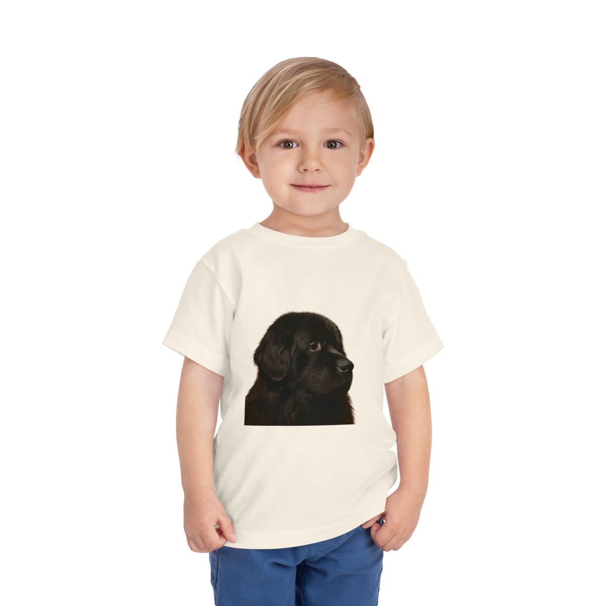 Newfie Head Toddler Unisex Short Sleeve Crewneck Tee