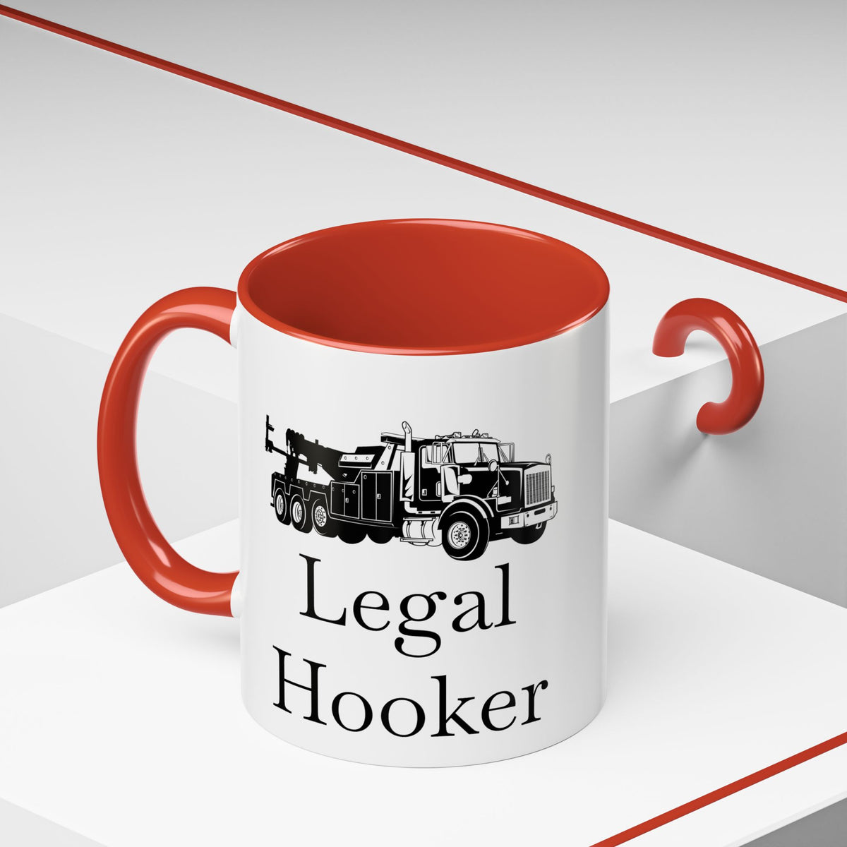 Legal H**ker Heavy Tow Truck 2-Tone Coffee Mug