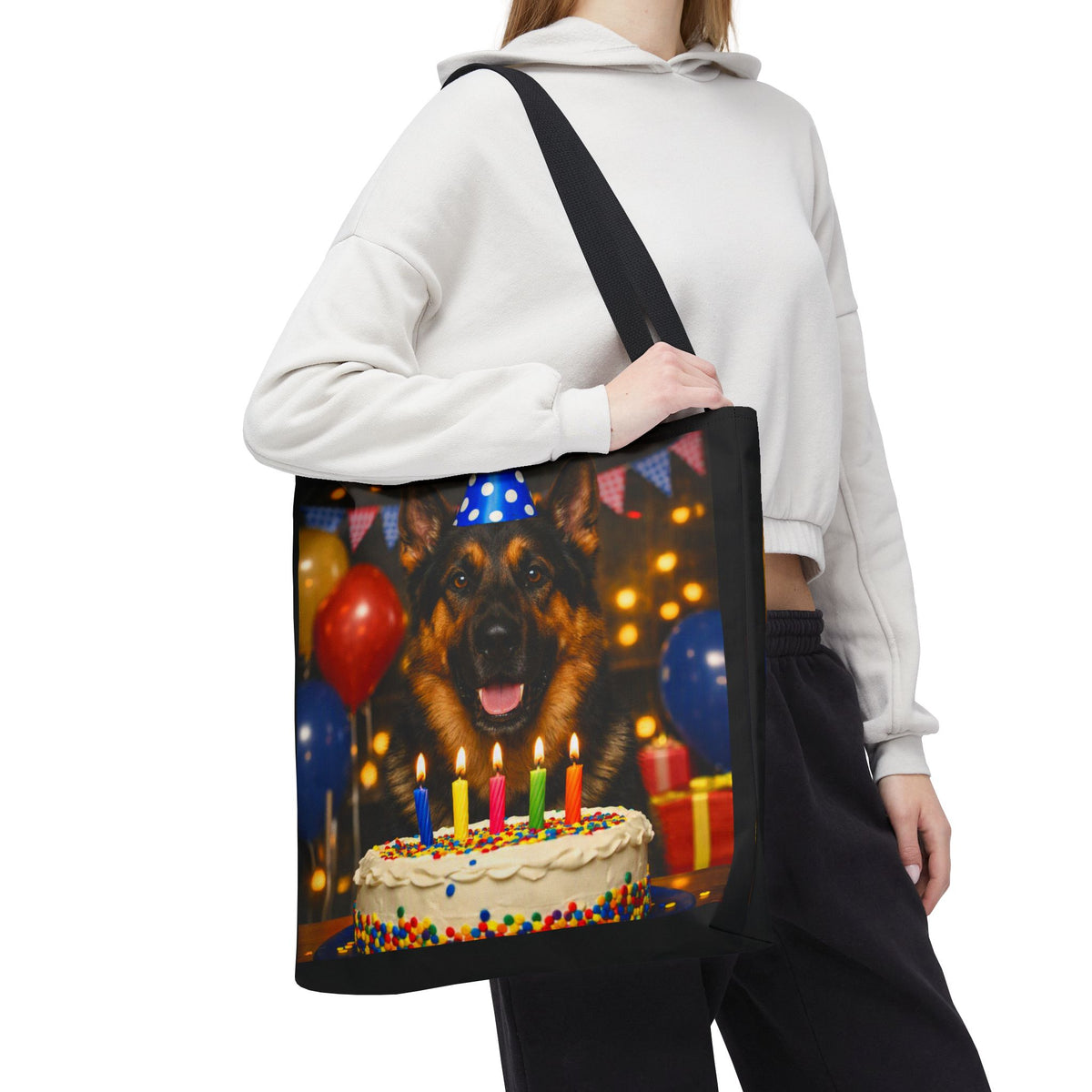 Birthday Buddy German Shepherd Tote Bag