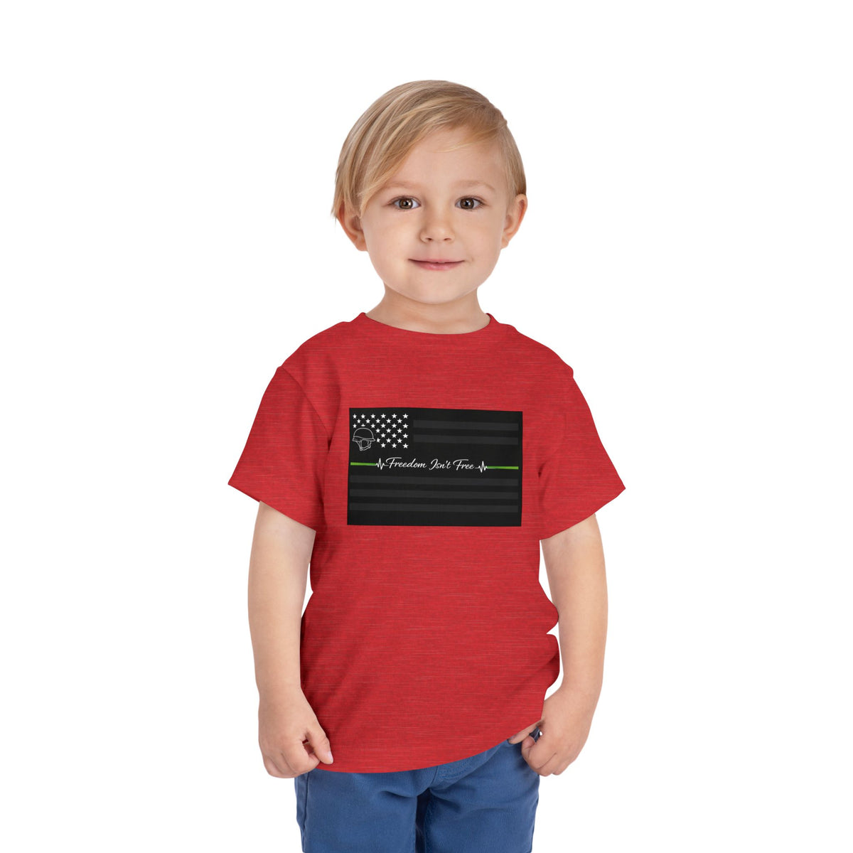 Thin Green Line Toddler Unisex Short Sleeve Crewneck Tee