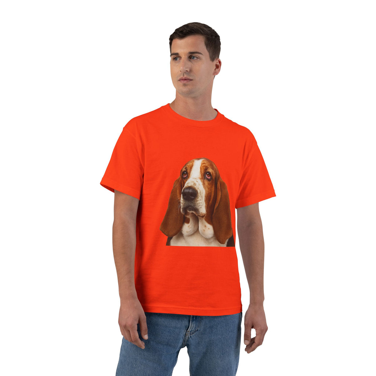 Basset Head Men's Short-Sleeve Crewneck Tee