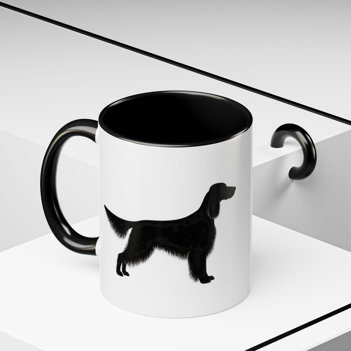 English Setter Silhouette 2-Tone Coffee Mug