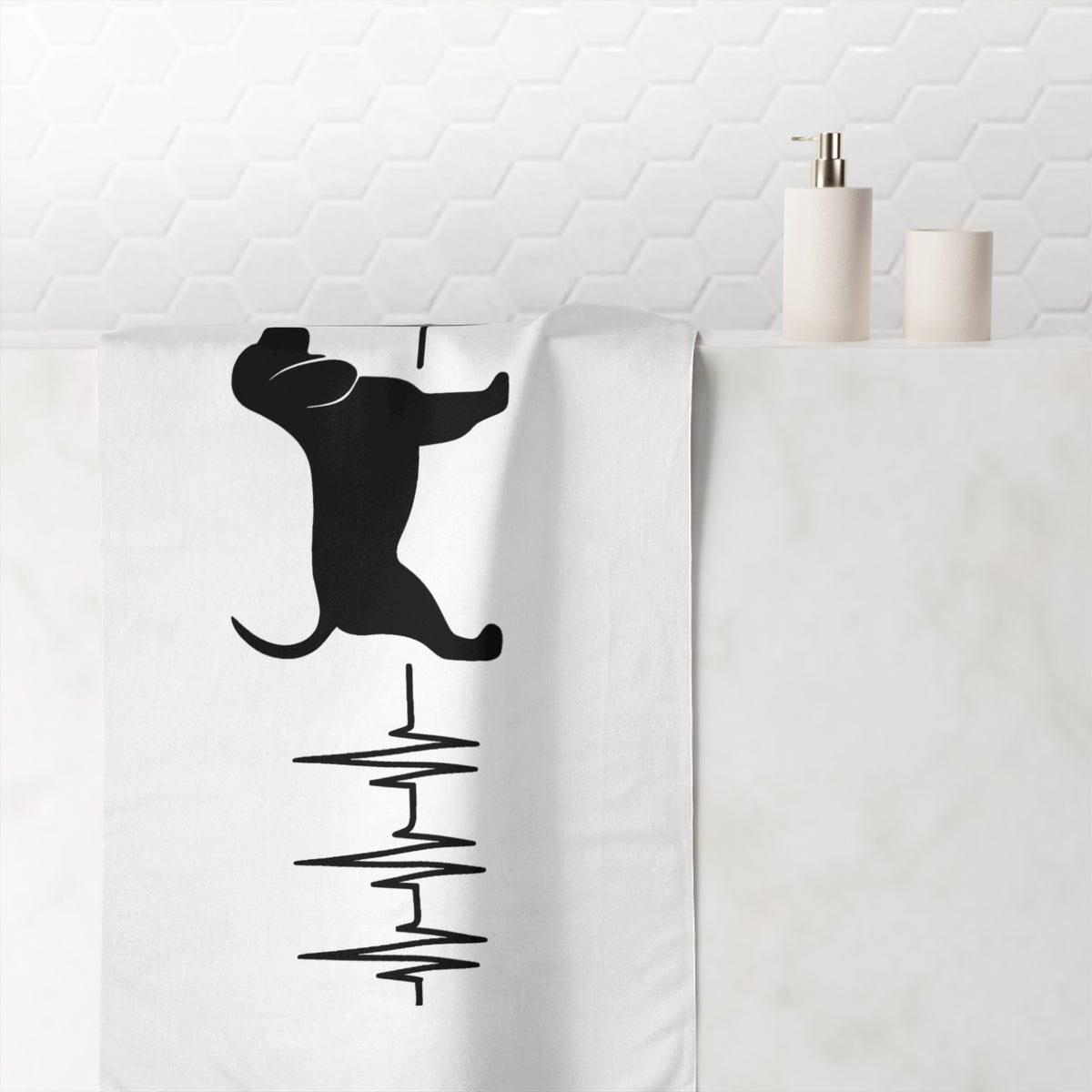 My Heart Beats For Bloodhounds Mink-Cotton Beach Towel