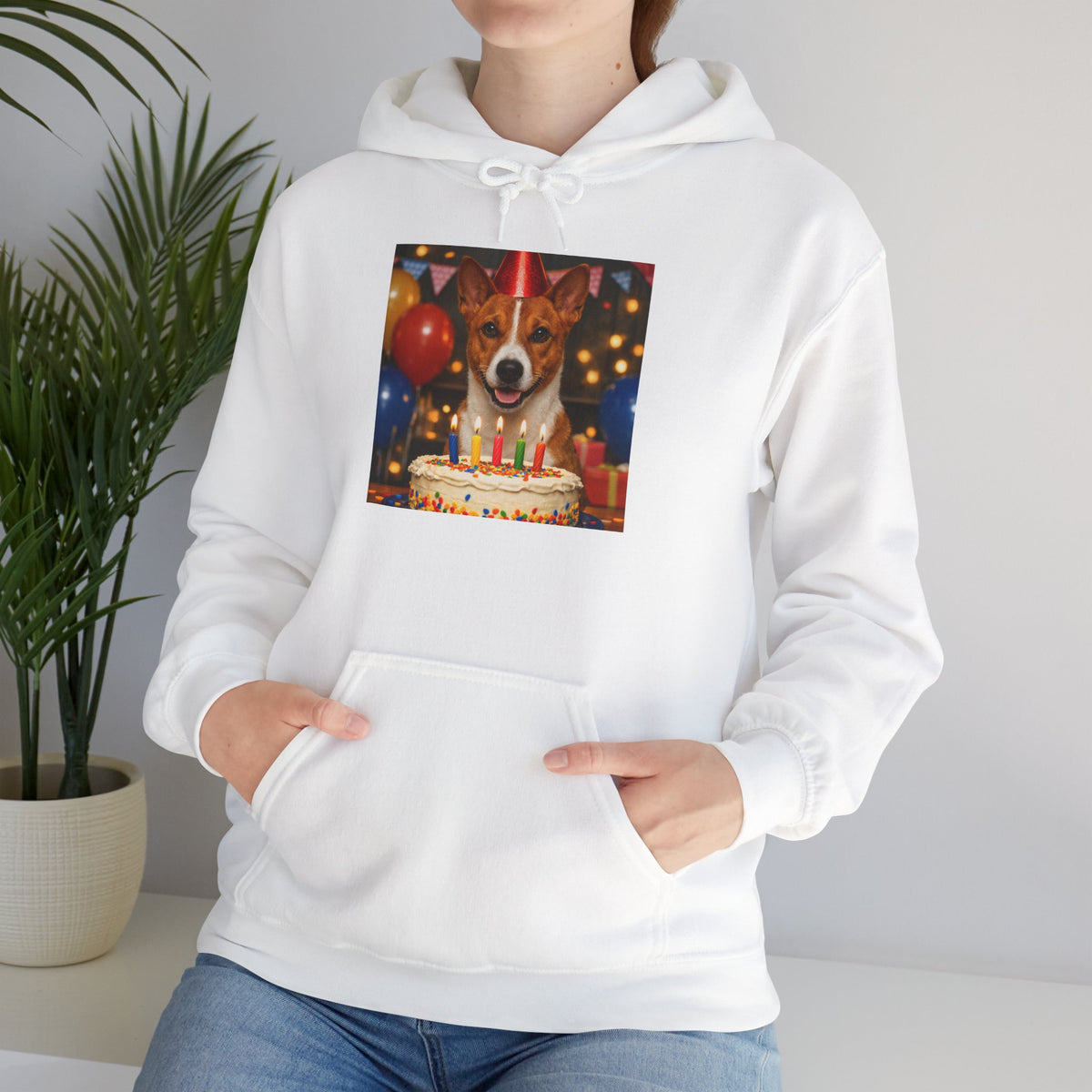 Birthday Buddy Basenji Unisex Hoodie
