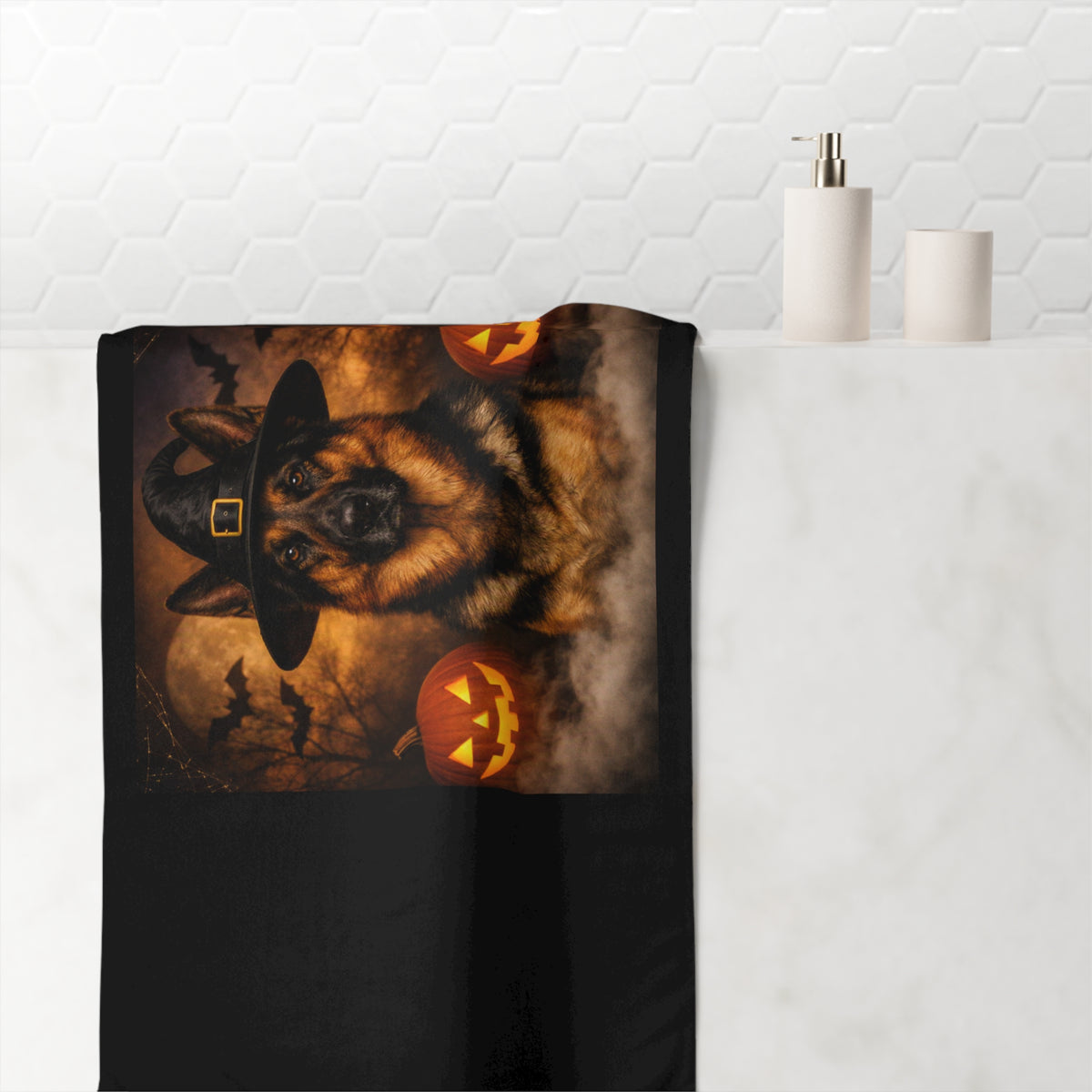 Witch Hat Pack German Shepherd Mink-Cotton Beach Towel