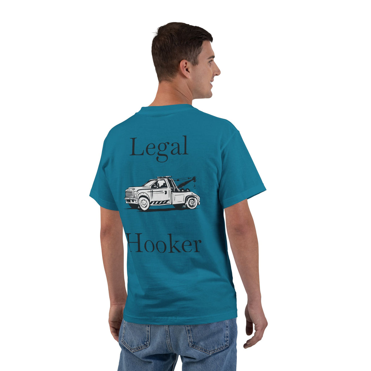 Legal H**ker Wheel Lift Tow Truck Men's Short-Sleeve Crewneck Tee