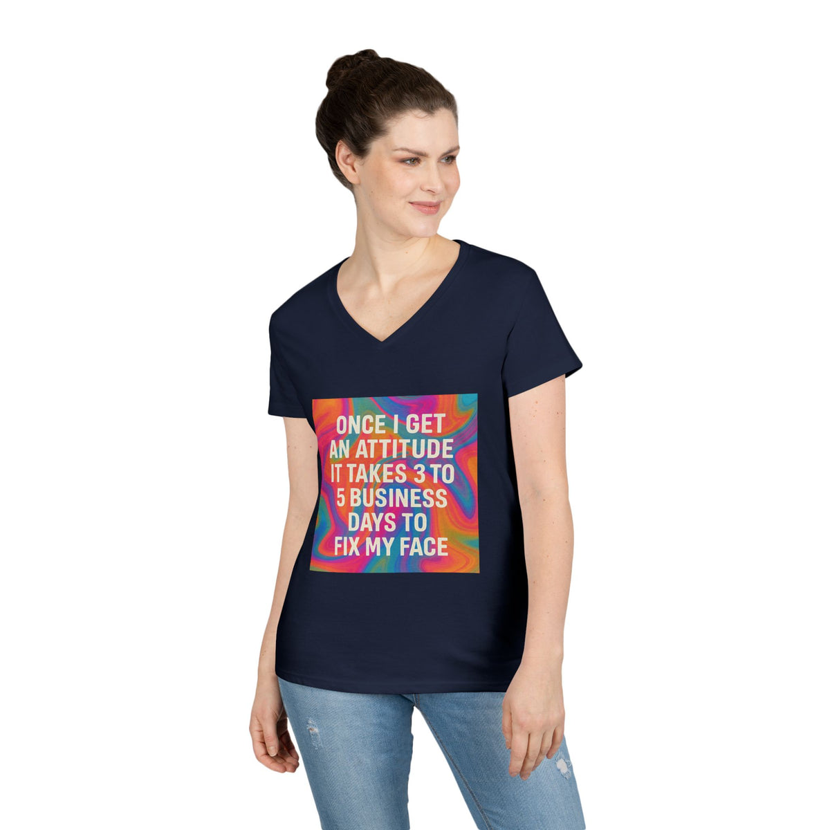 Fix My Face Women's V-Neck Tee