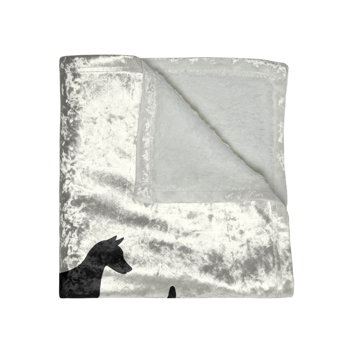 My Heart Beats For Basenjis Crushed Velvet Blanket