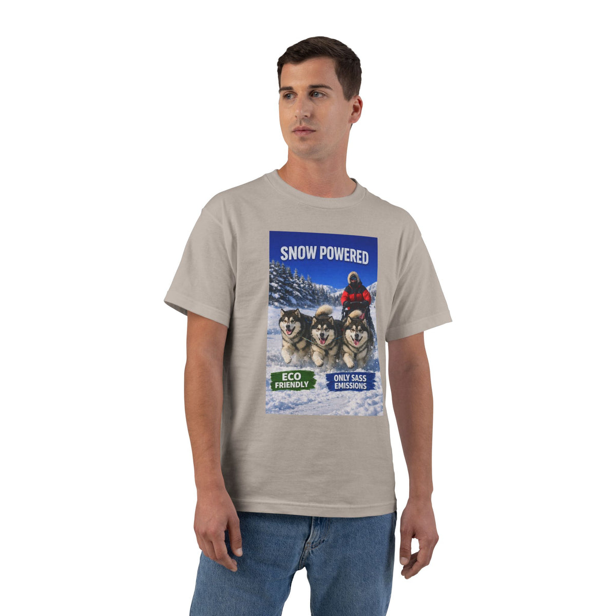 Snow Powered Men's Short-Sleeve Crewneck Tee