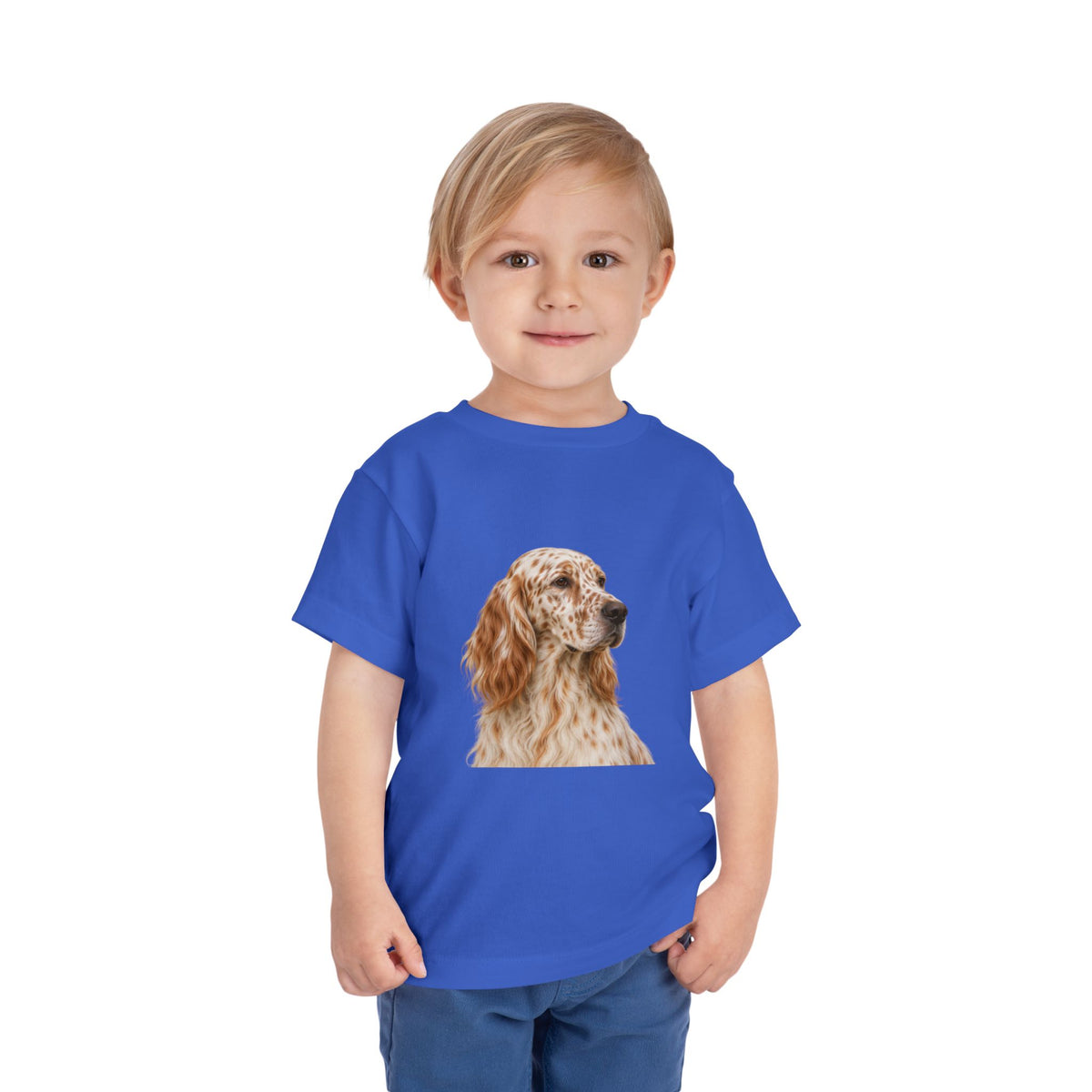 English Setter Head Toddler Unisex Short Sleeve Crewneck Tee