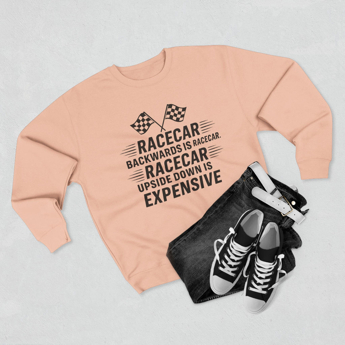 Racecar Backwards Unisex Crewneck Sweatshirt