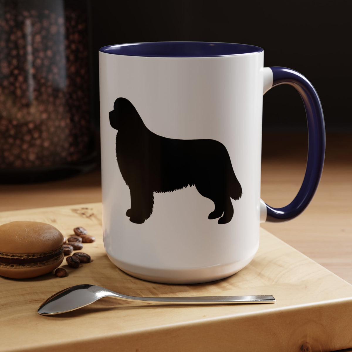 Newfie Silhouette 2-Tone Coffee Mug