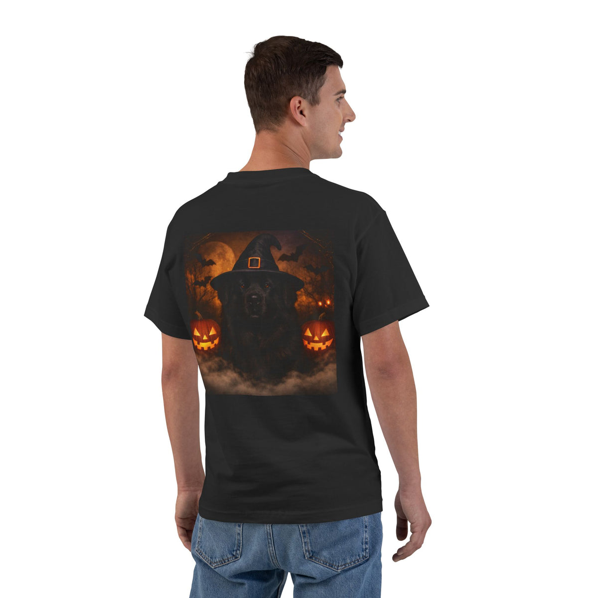 Witch Hat Pack Newfie Men's Short-Sleeve Crewneck Tee