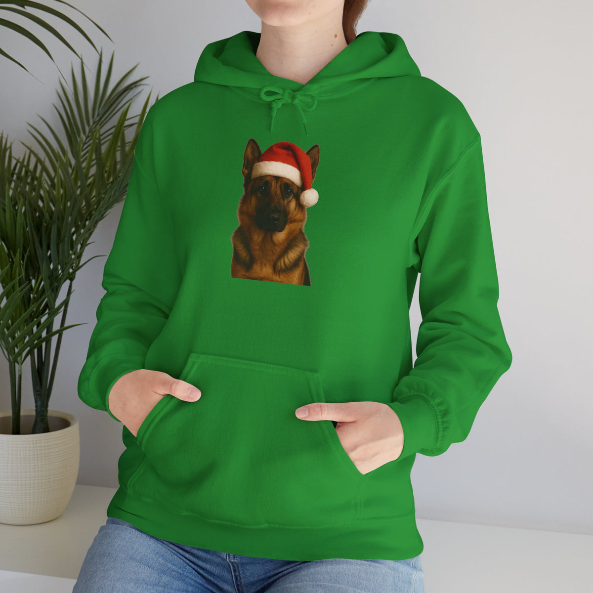 Santa Paws German Shepherd Unisex Hoodie