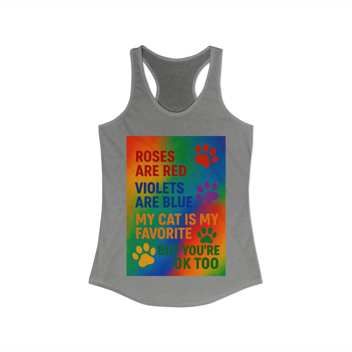 Roses Are Red Cat Women's Racerback Tank