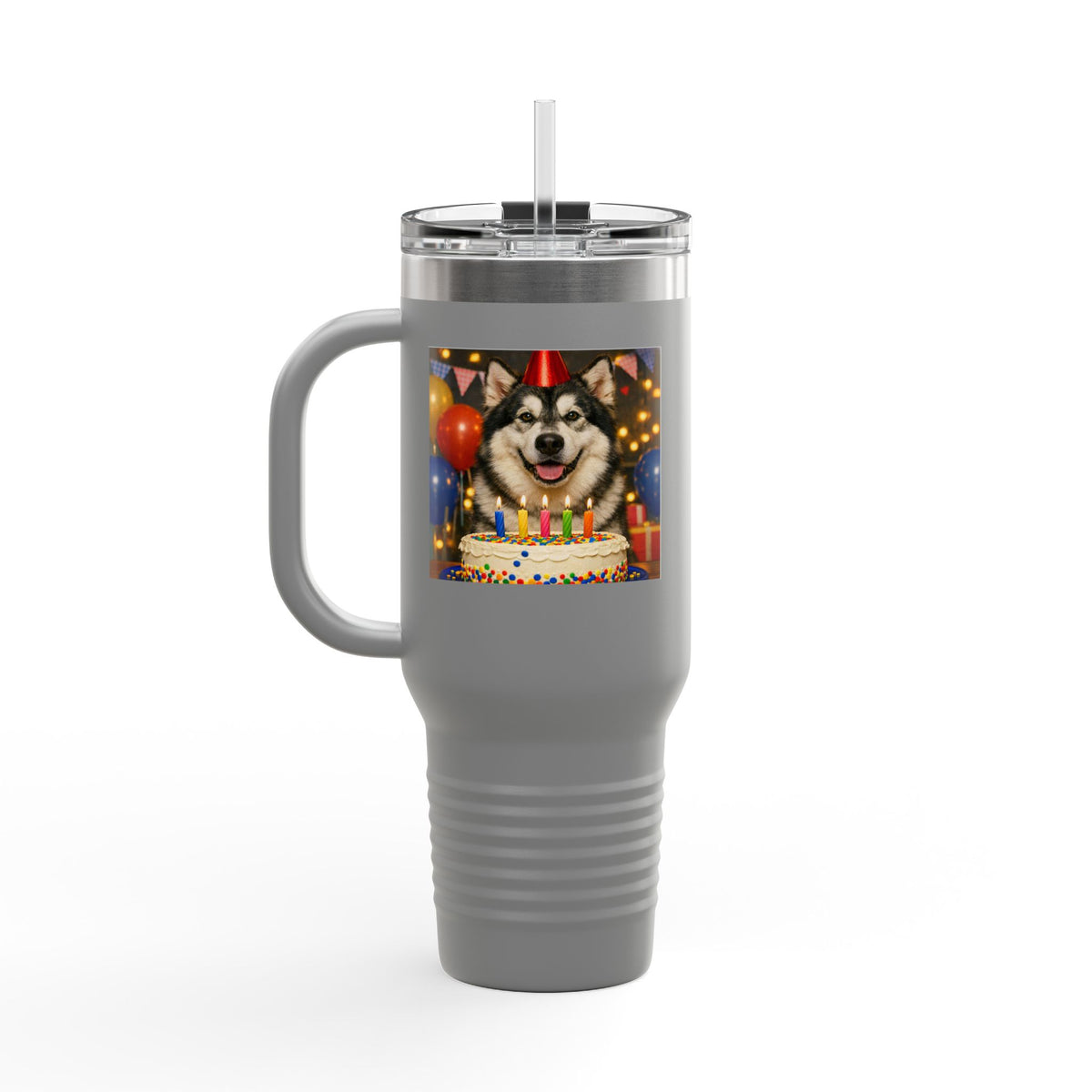 Birthday Buddy Malamute Insulated Travel Mug