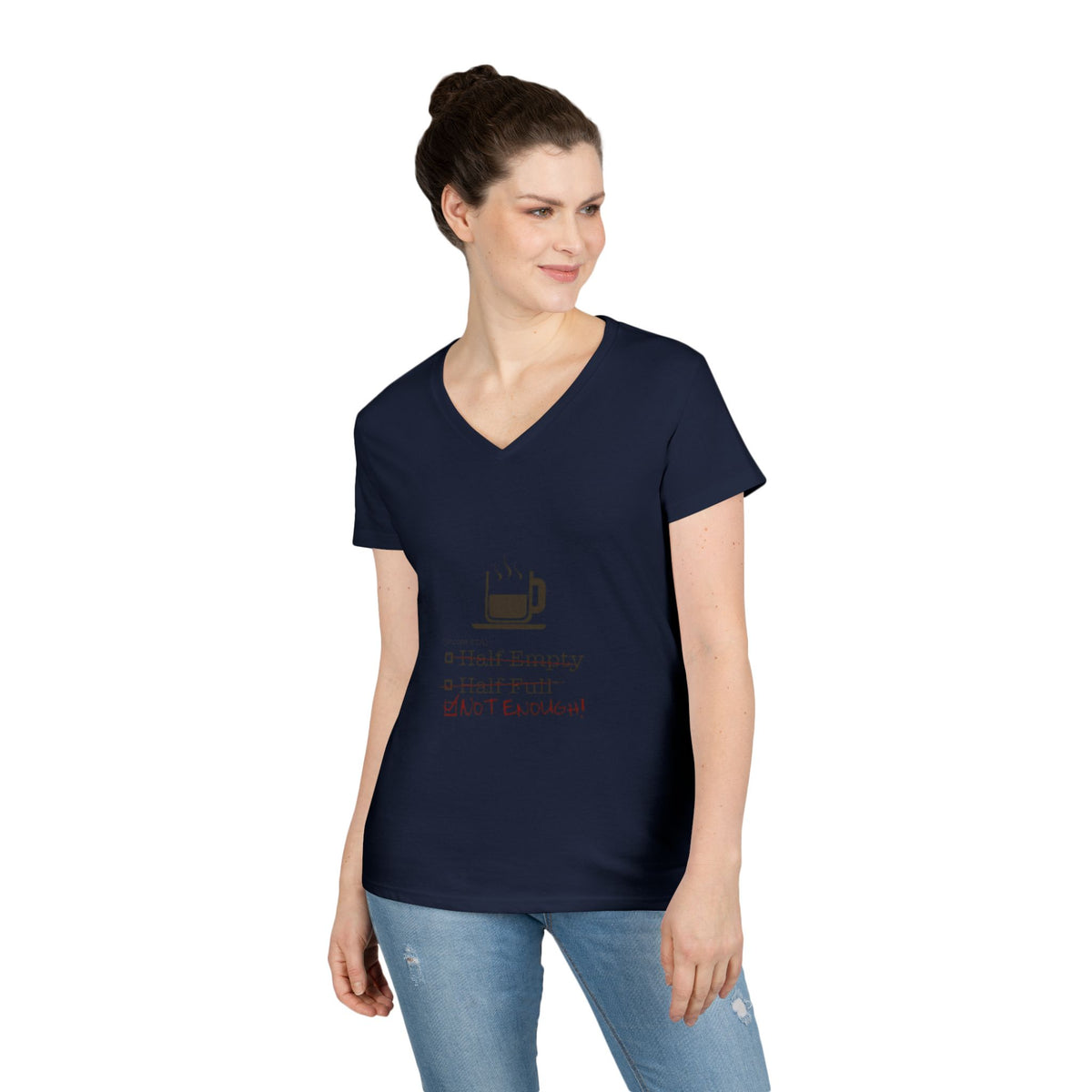 Not Enough Women's V-Neck Tee