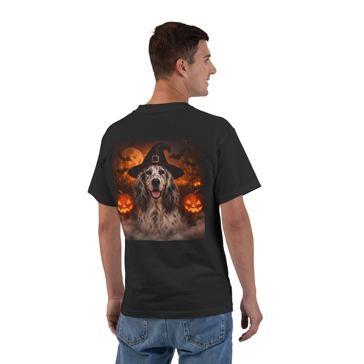 Witch Hat Pack English Setter Men's Short-Sleeve Crewneck Tee