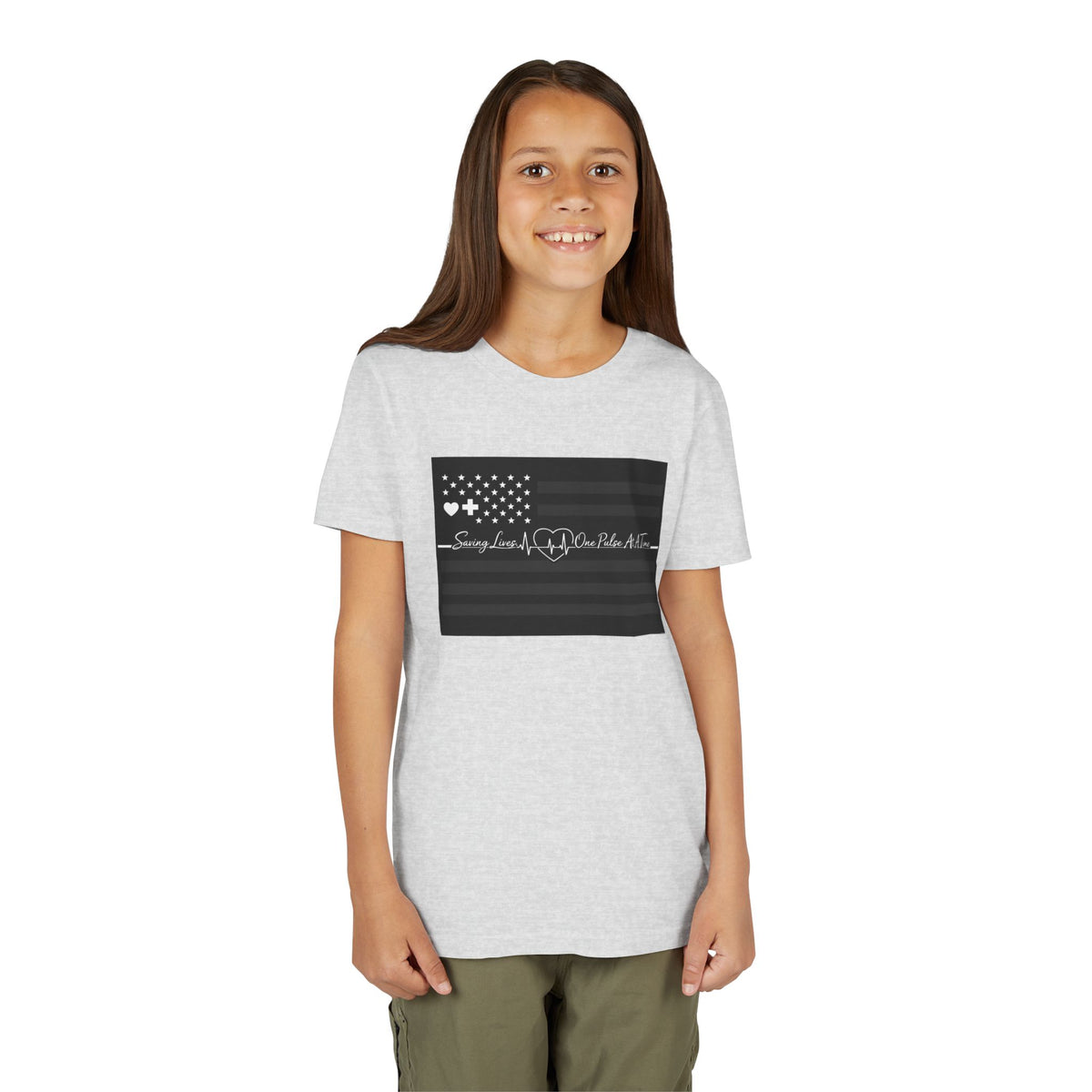 Thin White Line Youth Unisex Short Sleeve Crewneck Tee