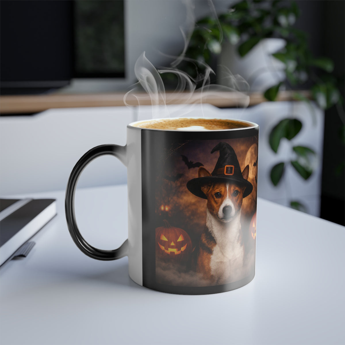 Witch Hat Pack Basenji Color Changing Mug