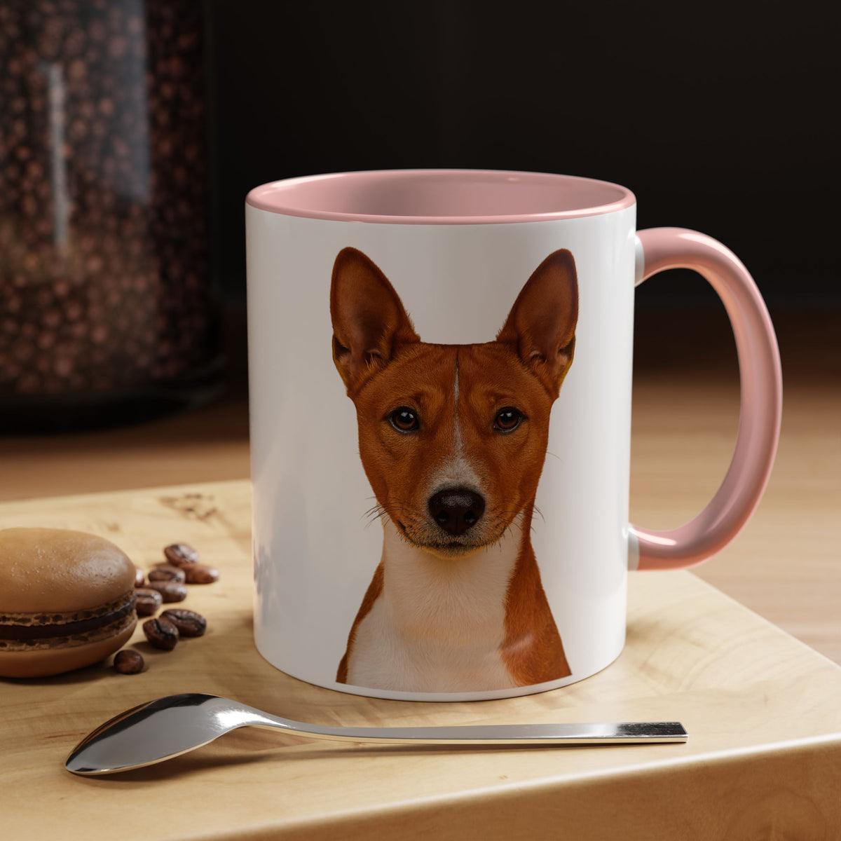 Basenji Head 2-Tone Coffee Mug