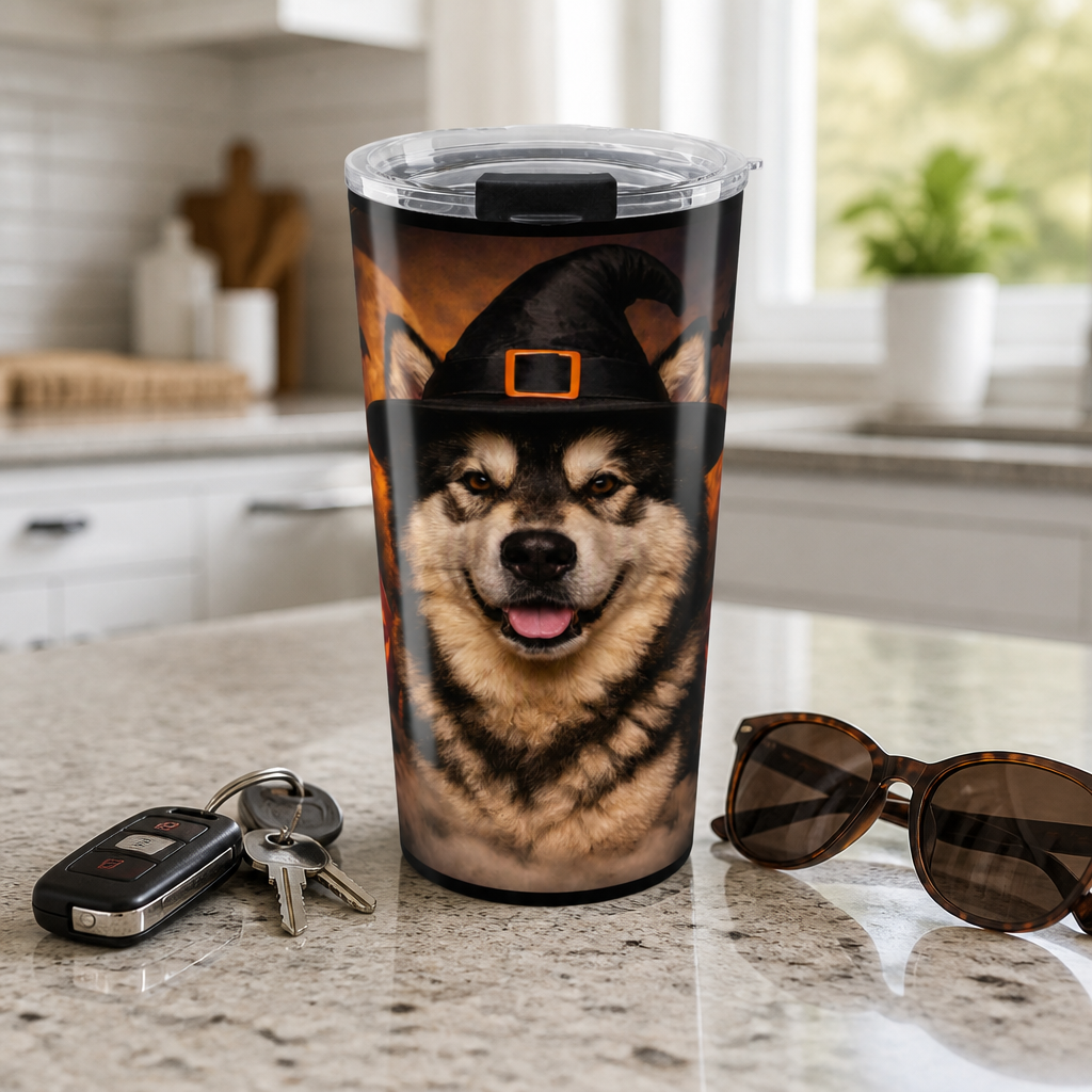 Witch Hat Pack Malamute Tumbler