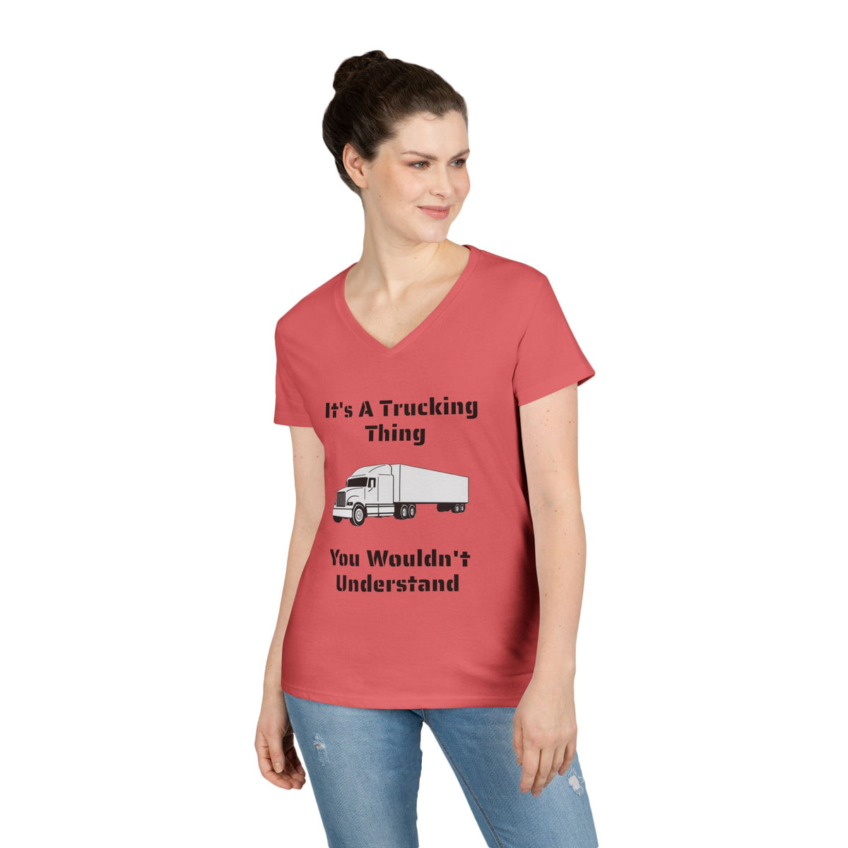 Trucking Thing Women's V-Neck Tee