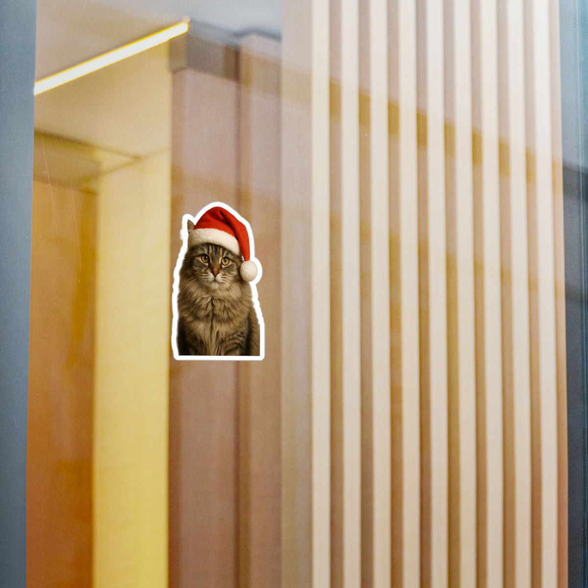 Santa Paws Cat Vinyl Decal