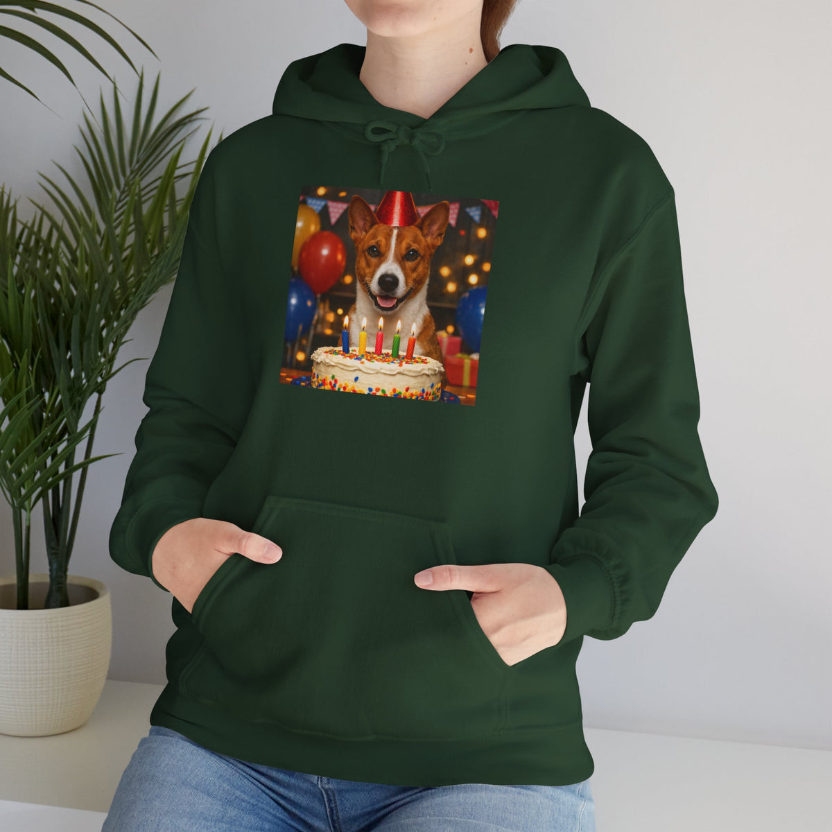 Birthday Buddy Basenji Unisex Hoodie
