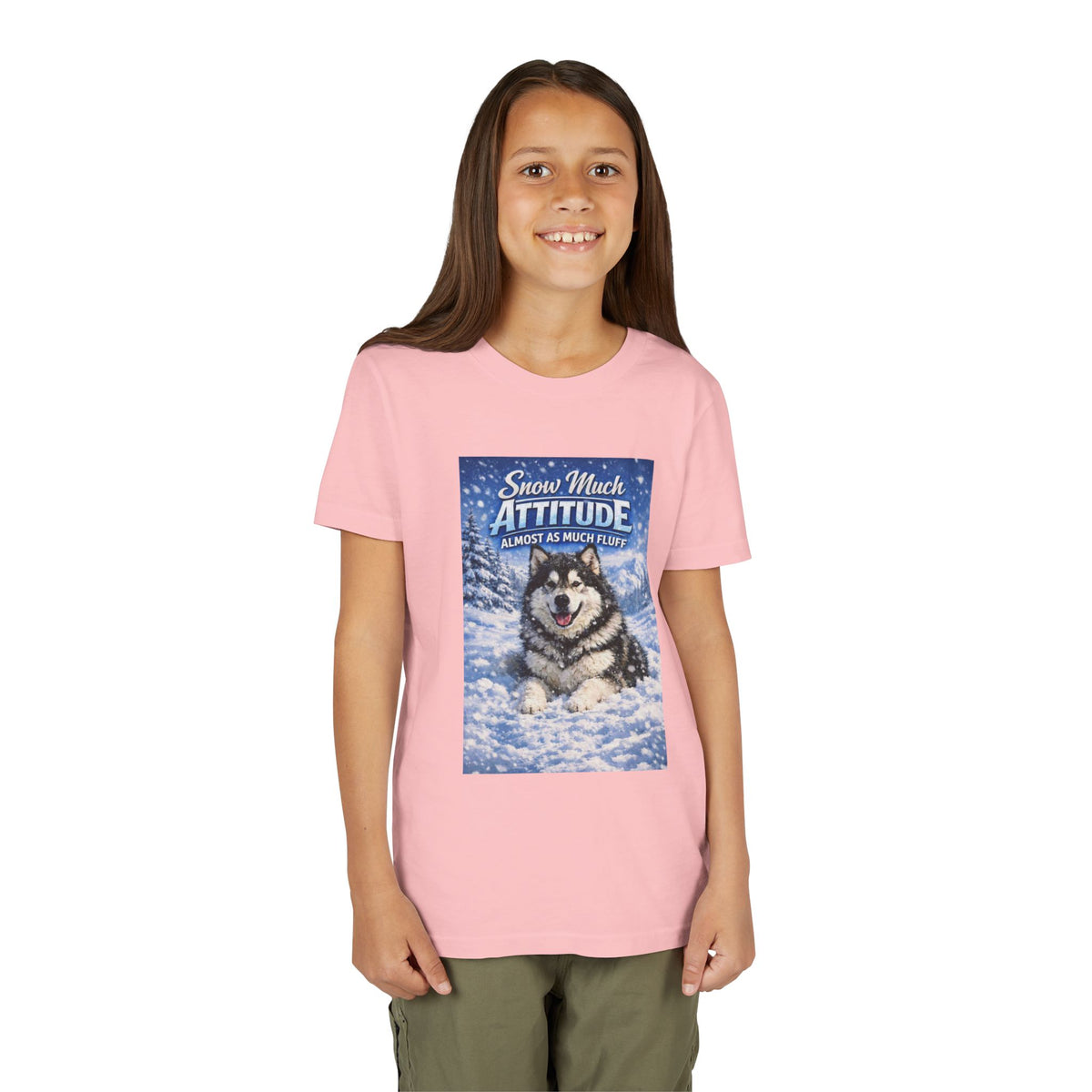 Snow Much Attitude Youth Unisex Short Sleeve Crewneck Tee