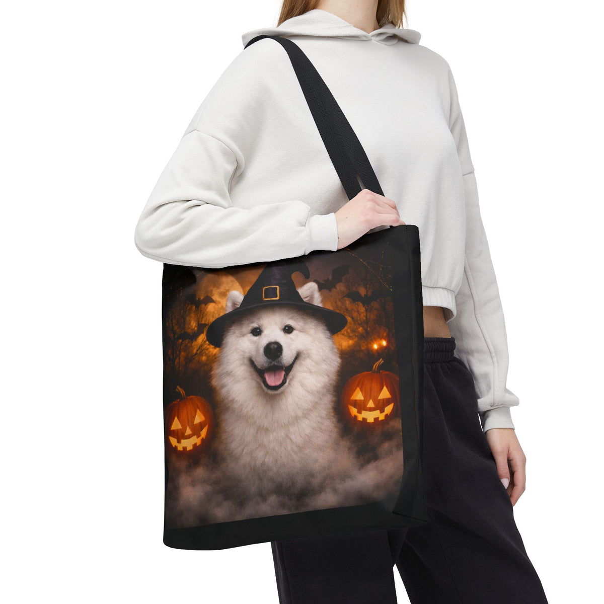 Witch Hat Pack Samoyed Tote Bag