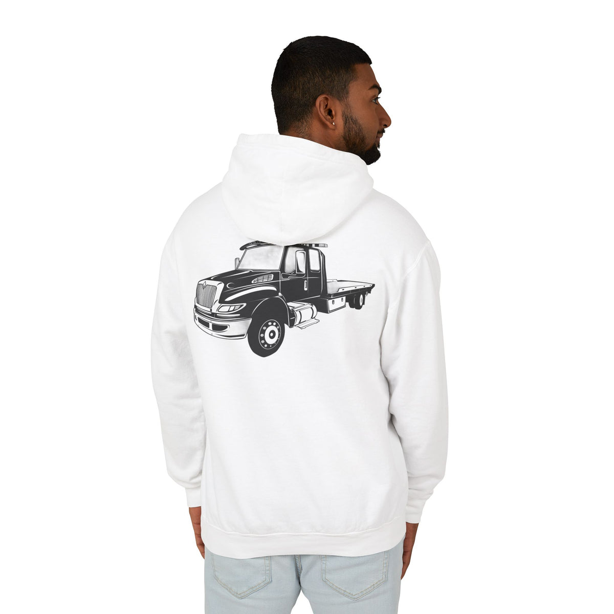 Flatbed Tow Truck Unisex Lightweight Hoodie