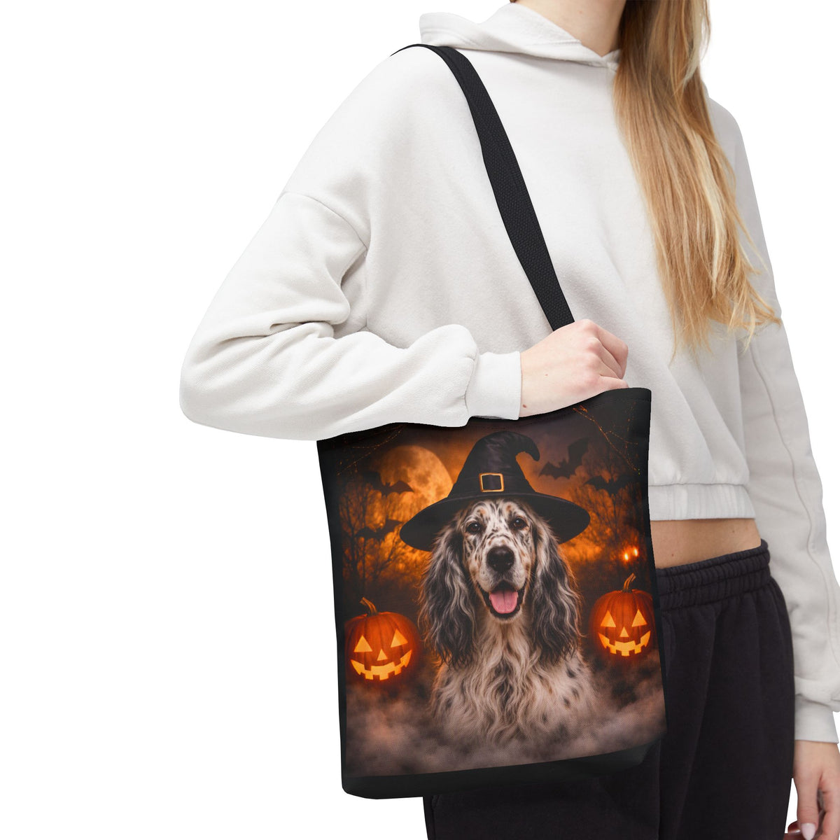 Witch Hat Pack English Setter Tote Bag