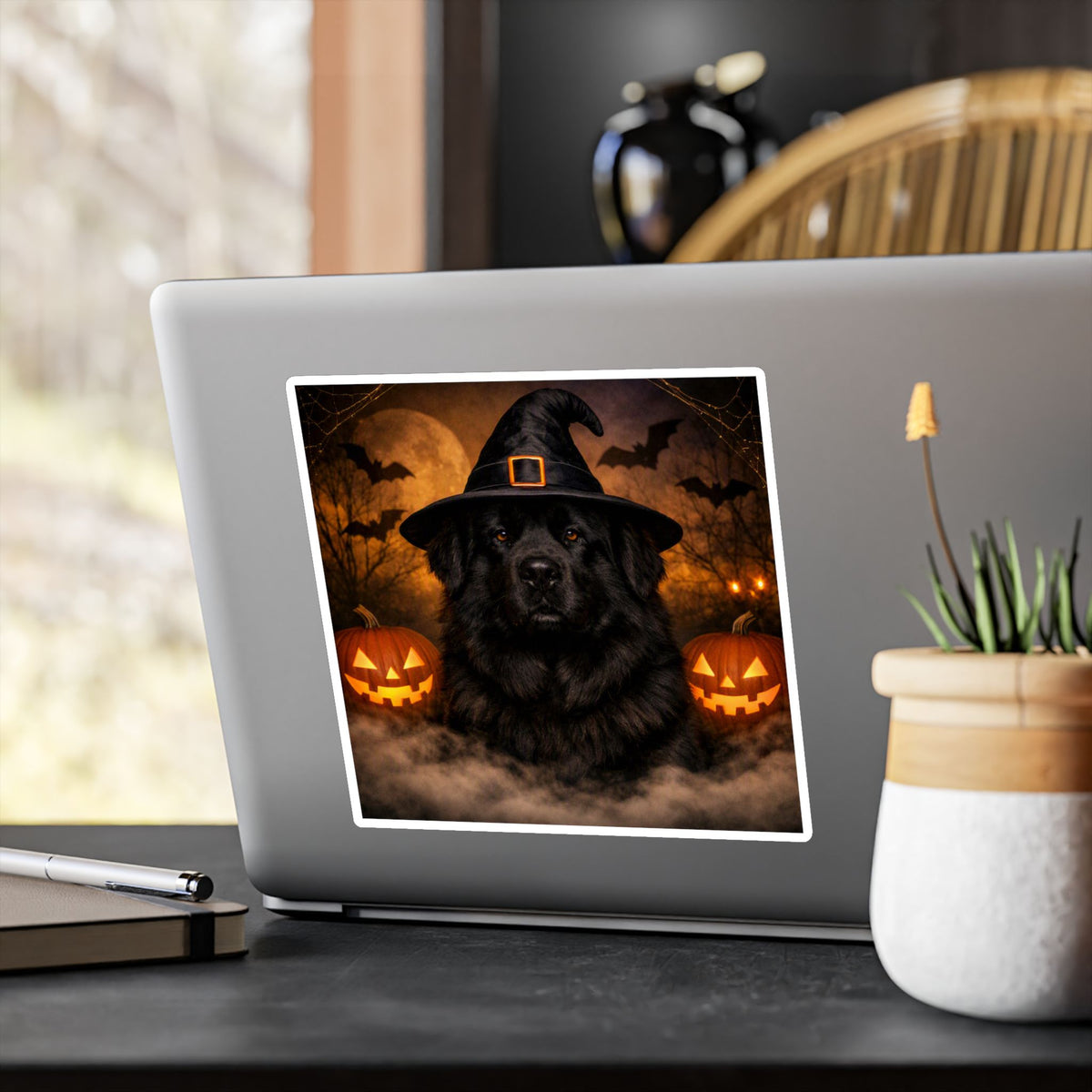 Witch Hat Pack Newfie Vinyl Decal