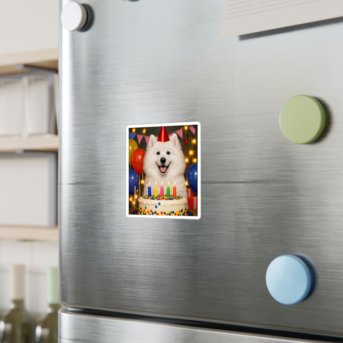 Birthday Buddy Samoyed Vinyl Decal